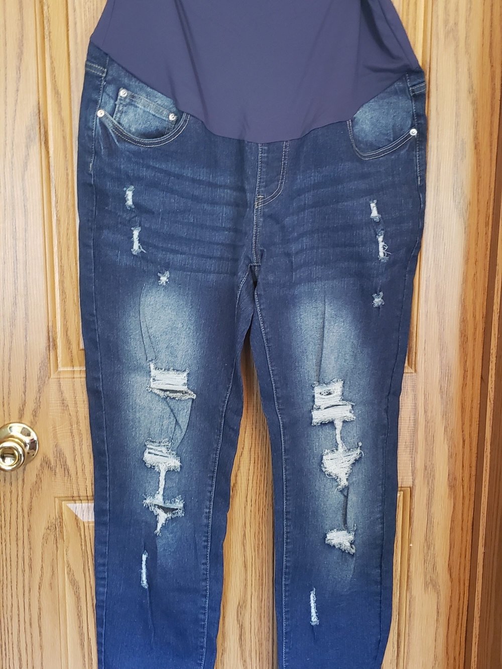 Source‎ Unknown Dark Blue Distressed Women's Skinny Jeans. New With Tags. Xxl